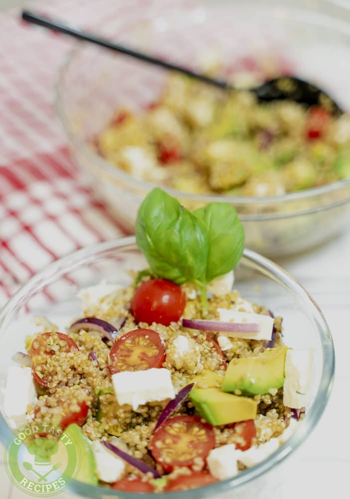 Mediterranean Quinoa salad with feta cheese